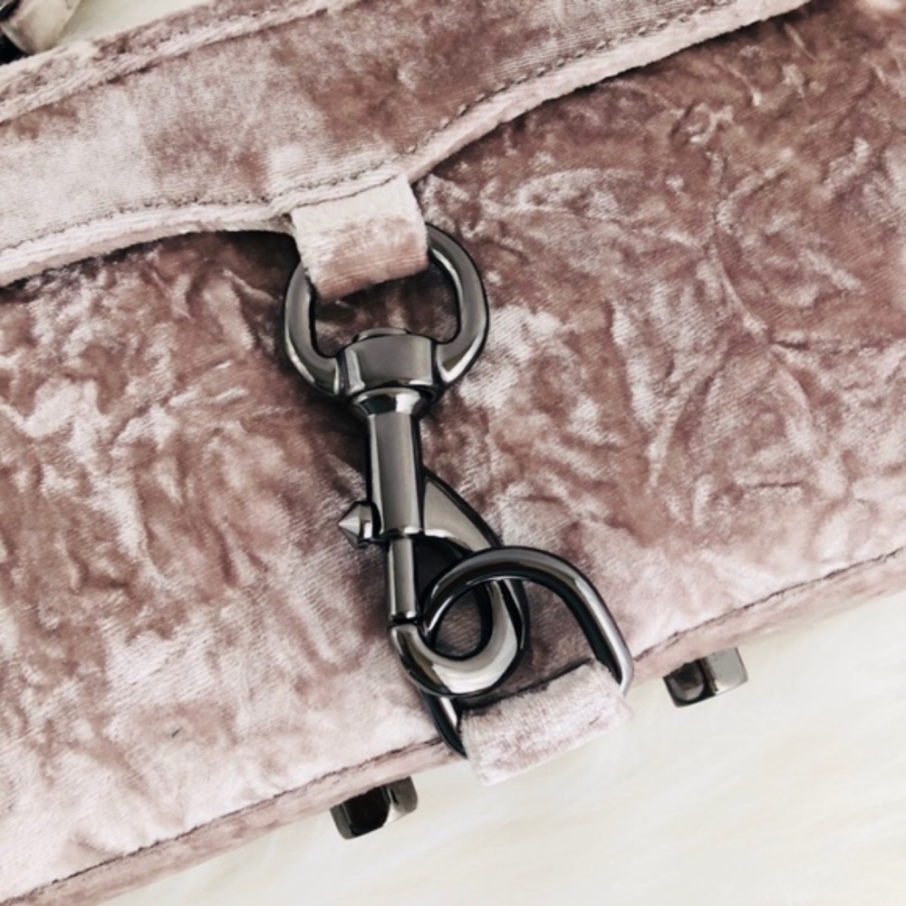 Rebecca Minkoff Velvet Mini Mac Crossbody in Putty - Picture 2 of 7